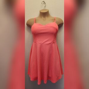 Hot Pink Spaghetti Strap A-Line Mini Dress